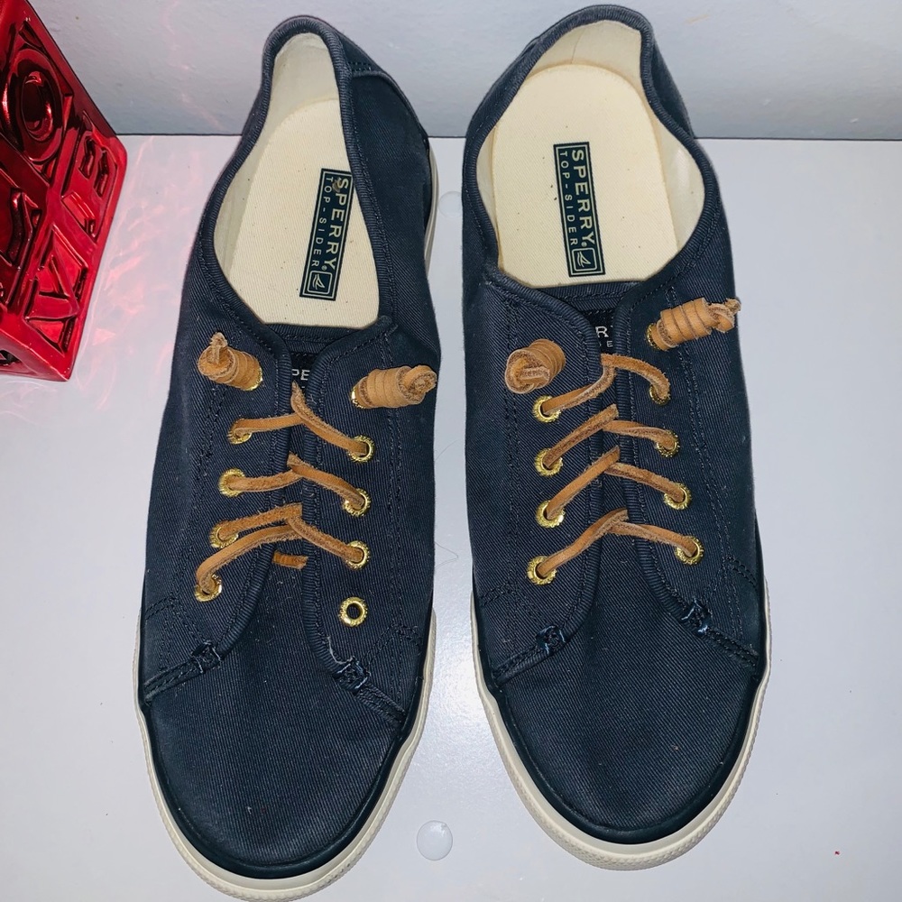 SPERRY LACE UP CANVAS NAVI BLUE 9 1/2 B